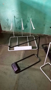 gantungan aksesoris perhiasan rak display organizer rak aksesoris gelang besi 6mm