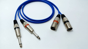 Kabel audio jack 2 xlr/canon male to akai mono kabel kitani tembaga original berkualitas panjang 1m
