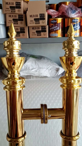 Tay nắm cửa màu vàng vân rồng chìm dài 80 1m 1m20lắp cửa nhôm và kính gỗ cửa nhôm thủy lựctay rồng chìm