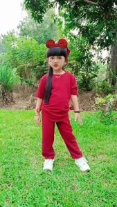 Setelan anak perempuan salsafiqa bahan cringkle usia 1 tahun sampai 6 tahun