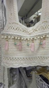 พร้อมส่งคะ เสื้อสายเดี่ยวถักลูกไม้ สายเดี่ยวโบฮีเมี่ยน ใส่ไปทะเล