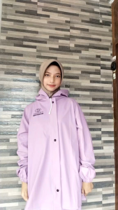 Jas Hujan CREZZIDA Stelan Wanita Bahan PVC Elastis Anti air