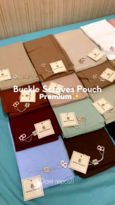 Buckle Scarves Metal Logo Kerudung Segiempat Lasercut Termurah