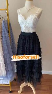 กระโปรงผ้ามุ้ง พองๆ สไตล์เกาหลี กระโปรงยาว  ใส่เที่ยวทะเล ไปคาเฟ่