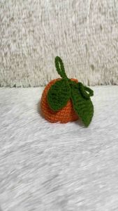 กระเป๋าส้มจิ๋ว กระเป๋าถักไหมพรม กระเป๋าหูรูด | Mini Orange Pouch