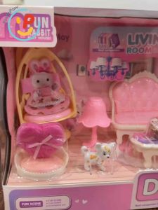 Đồ chơi búp bê nhà thỏ Dreamy 6619 và phụ kiện phòng khách - PeeKaPaw Toys