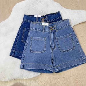 S-6XL กางเกงยีนส์ Fineday Jeans กางเกงยีนส์ ขาสั้น เอวสูง รุ่นขาเย็บ กระเป๋าหน้า ผ้าไม่ยืด พลัสไซส์ สาวอวบ