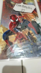 Plastik Opp Ulang Tahun SPIDERMAN ukr 22x40 /Plastik Snack (ultah)isi 10
