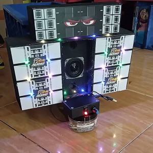 Miniatur Truk Oleng Musik Kayu Panjang 55 cm Pintu Belakang Bisa Dibuka