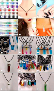 HEXAGONAL NATURAL HEALING NECKLACE CRYSTAL STONE PENDANT FOR MINIMALIST