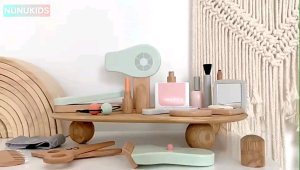 Nunukids Makeup Wooden and Hair Saloon Set Role Play for kids