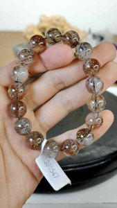 Natural High Gred Black Gold Super Seven Crystal Beads Bracelet BS07