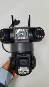 กล้องวงจรปิดสามเลนส์ 4G / WIFi พลังงานแสงอาทิตย์กล้องวงจรปิดไร้สาย 4G SIM กลางแจ้งกันน้ำกีฬาติดตาม 360 กล้องรักษาความปลอดภัย Night Vision แอป v380pr