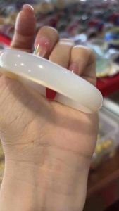 Vòng tay đá Mã Não bản hẹ dẹt 1cm xinh xinh thời trang may mắn