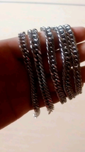 Gelang titanium anti Karat terlaris pria wanita 4.5mm