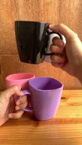 ( 6pcs )Gelas Cangkir Melamin DINNERWARE Volume 300ml Warna Warni Tebal Kuat Kokoh Tahan Panas Anti Pecah