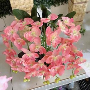 BUNGA HIAS ANGREK KAIN 5 CABANG SET POT