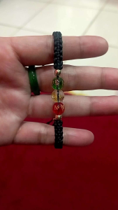 Gelang handmade mix batu mantra natural-terbaik-berkualitasmodel kekinian.sedia 3 pilhan wrn hitam maroon.