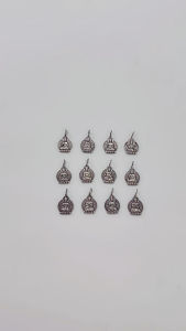 Mặt dây chuyền đồng trắng phật bổn mệnh 12 con giáp mini 2 cm