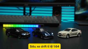 Ô Tô Điều Khiển Từ Xa Mini Drift tỉ lệ 1:64 sóng  24G – Xe RC Nhỏ Gọn Pin Sạc Đèn LED