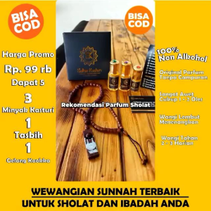 Parfum Solat Pria Minyak Kasturi Murni Bibit Import Farpum Sholat Non Alkohol 100%