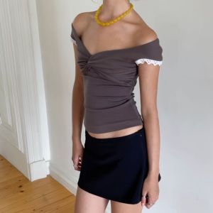 MILA LACE—DRAPED TOP