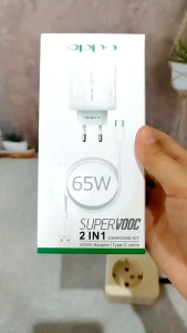 CHARGER SUPER VOOC 65W WATT FLASH CHARGE FAST CHARGING PREMIUM HIGH QUALITY MICRO USB TYPE C TEPSI BAWAAN CABUTAN HP CASAN 65 WATT WC0506A3HK