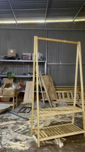 Kệ Treo Quần Áo Chữ A Gỗ Thông Nhập Khẩu 1 Tầng / 2 Tầng chống mối mọt l Kệ gỗ treo quần áo chữ a 2 tầng