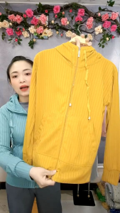 ÁO KHOÁC THUN GÂN ĐŨA ( CÓ NÓN) Kiểu ôm body vãi co giãn