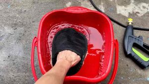 Bao tay rửa xe ô tô chuyên dụng lông cừu hàng cao cấp không đổ lông
