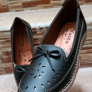 Promo 2.2 Sepatu Casual Wanita Slip On Aulia 08 Salem/hitam Oclia Yasta Olshop