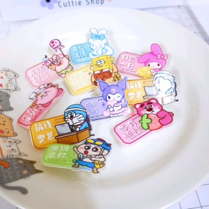 高品质三丽鸥小叮当卡比星亚克力胸针 diy书包包包笔盒帽子挂件别针徽章配件 SR Quality Acrylic Children Brooch Badge Pin Deco School Pencil Bag Hat Kerongsang Budak Hiasan Topi Hadiah Kanak XZ73
