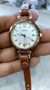 JAM Tangan Tali Kulit TGL AkTiF Wanita Model Terbaru Diameter 32 mm Free Kotak Baterai Cadangan