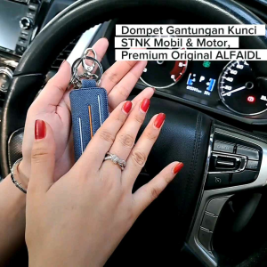 Alfaidl Gantungan Kunci STNK Mobil/Motor Dompet STNK Mobil/Motor Pengaman Kunci Mobil/Motor