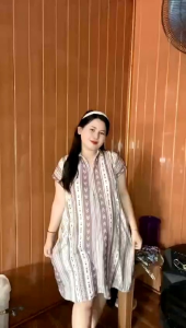 Jasmine Dress Busui Rayon Motif Premium / Daster Bumil Busui Adem Resleting