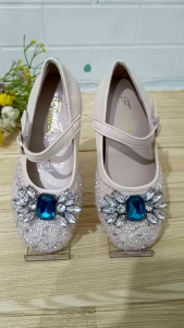 SEPATU PESTA ANAK PEREMPUAN CREAM BLUE SAFIR