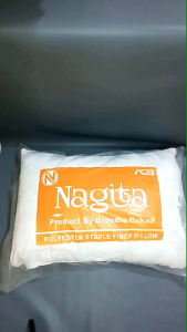 Bantal Guling Poliester Silikon Nagita Warna Putih Berkualitas Tinggi