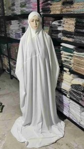 Mukena Terusan Ablang Lesty Crinkle Tanpa Lengan Dewasa