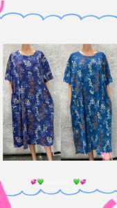 (8XL Dress) Pajamas Dress Tidur Perempuan Plus Size 8XL / Baju Tidur Dewasa Jumbo 8XL / Sleepwear Set Ladies Dress / Gaun Tidur Wanita Plus Size