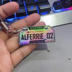 Acrylic Mini Plate Number Keychain