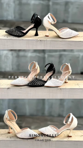Simoncelli Sepatu Heels 7 Cm Wanita | Sepatu Wanita | Heels Tali Belakang | Sepatu Kondangan | Heels Pesta | Heels Korea 635-3
