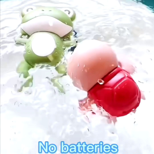Mainan Mandi Anak Bayi Katak Berenang Mainan Katak Putar Tanpa Baterai Bath Toys