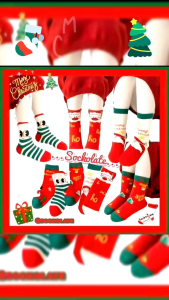 ถุงเท้าคริสต์มาสเด็ก 1-12ขวบ MERRY CHRISTMAS ถุงเท้าเด็ก ข้อสั้น ลายซานตาคลอส ต้นคริสต์มาส กวางเรนเดียร์ สโนว์แมน เกล็ดหิมะ ️️️️‍ซานต้า แซนตี้