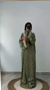 mukena abaya sholat LDII 354 santroni print mukena travelling