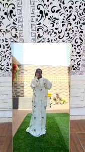 mukena abaya sholat LDII crinkle pompom mukena travelling allsize