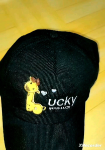 T.I - Topi Bisbol Anak Laki Perempuan Lucky Giraffe Corduroy Baseball Hat Import