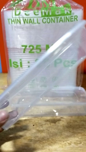 Thinwall XL Food Container Persegi Panjang 725ml isi 25set