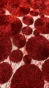 vải kim tuyến lấp lánh độc lạ màu đỏ đô cao cấp siêu sang giá 1m _(khổ 1m5)