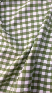 vải cotton sọc caro màu xanh cốm mềm mịn mát đẹp xinh giá 1m_( khổ 1m5)