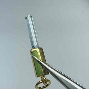 9290-MẶT BẠC 925 XI VÀNG ĐÁ AQUAMARINE TINH THỂ ( THIÊN NHIÊN) ko qua mài dủa